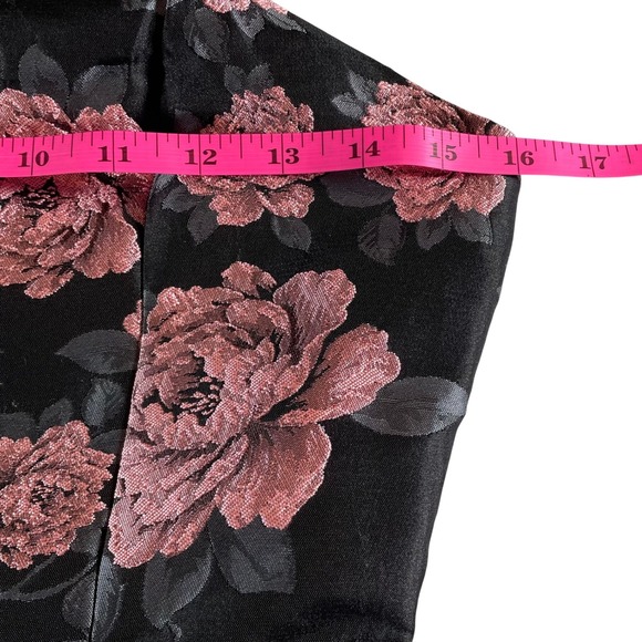 Forever 21 Floral Print Mini Dress‎ Spaghetti Strap Black Pink Sz S - Picture 8 of 11